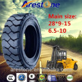 Tire Factory Precio más bajo neumáticos de montacargas sólidas 28*9-15, llanta elevadora industrial 6.5-10